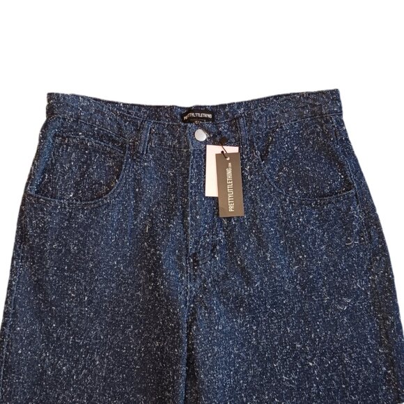 Pretty Little Thing Womens Sz 6 Jeans Indigo Bobbie High Waist Wide Leg Jeans - Picture 8 of 11